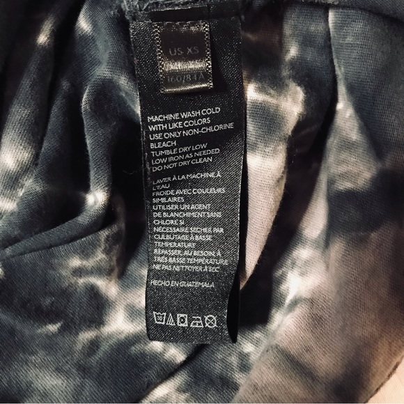 Free People Be Free Tie Dye Tee size XS Charcoal Combo - Picture 8 of 9